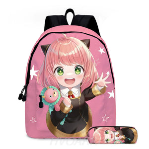 Spy x Family Anya Backpack Set - Anime School Bags with Pencil Case