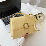 Square Bag High PU Leather Women Handbag Shoulder Messenger Bag