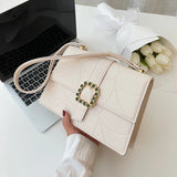 Square Bag High PU Leather Women Handbag Shoulder Messenger Bag