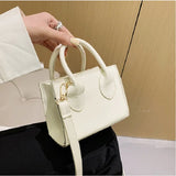 Retro Mini Crossbody Bag for Women Solid Flap Tote Messenger