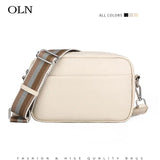 Beige Leather Crossbody Bag for Women