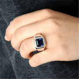 Crystal Sapphire Gemstone Zircon Diamond Ring for Men