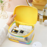 Square Clear Cosmetic Bag Portable Travel Female Toiletry Bags