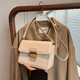 Square Crossbody Bag Small Shoulder Handbag Purse Brown