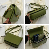 Square Crossbody Bag Small Shoulder Handbag Purse Brown
