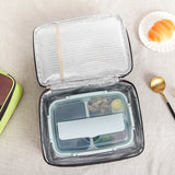 Square Thermal Lunch Bag Leak Proof Insulated Cooler Bento Box Bags