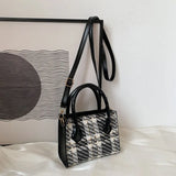 Square Handbags For Women High Pu Leather Shoulder Bag Style Female Crossbody Ba
