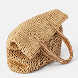 Square Hollow Straw Beach Crossbody Bag Rattan Shopping Handbags