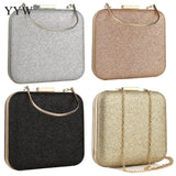 Sequined Evening Party Clutch Bag Metal Top Handle Crossbody Bags