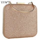 Sequined Evening Party Clutch Bag Metal Top Handle Crossbody Bags
