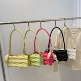 Square Shoulder Bag Wave Pattern Crossbody