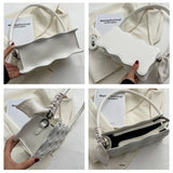 Square Shoulder Bag Wave Pattern Crossbody