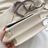 Square Shoulder Bags Women Panelled Patchwork PU Leather Office Lady