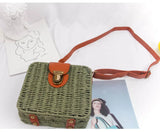 Woven Straw Rattan Beach Bag Crossbody Tote Bohemian Bolsa Feminina