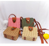 Woven Straw Rattan Beach Bag Crossbody Tote Bohemian Bolsa Feminina