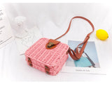 Woven Straw Rattan Beach Bag Crossbody Tote Bohemian Bolsa Feminina