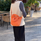 Small Square Cotton Tote Bag Crossbody Handbag for Women
