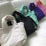 Small Square Cotton Tote Bag Crossbody Handbag for Women