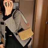 Square Leather Crossbody Bag for Women - Casual Tote Handbag