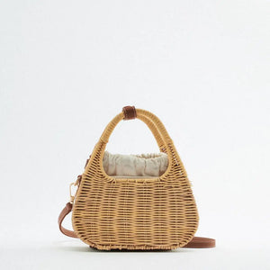 Woven Straw Bags for Women Rattan Beach Handbag