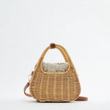 Woven Straw Bags for Women Rattan Beach Handbag