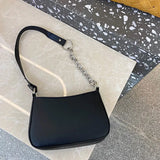 Square Zipper Shoulder Bags Women Chain Cross Body Basic Leisure