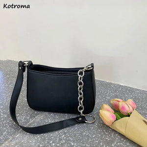 Square Zipper Shoulder Bags Women Chain Cross Body Basic Leisure