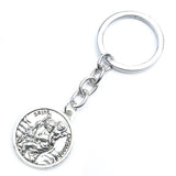 St. Christopher Jesus Cross Keychains Holder Pendant Key Chains Keyrings