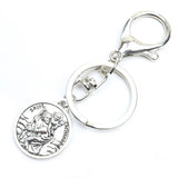 St. Christopher Jesus Cross Keychains Holder Pendant Key Chains Keyrings