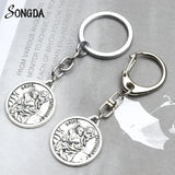 St. Christopher Jesus Cross Keychains Holder Pendant Key Chains Keyrings