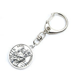 St. Christopher Jesus Cross Keychains Holder Pendant Key Chains Keyrings