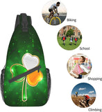 St. Patrick's Shamrocks Crossbody Sling Backpack