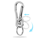 Personalized Stainless Steel Keychain for Men Car Buckle Key Chain Ring Holder