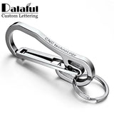 Personalized Stainless Steel Keychain for Men Car Buckle Key Chain Ring Holder