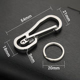 Personalized Stainless Steel Keychain for Men Car Buckle Key Chain Ring Holder