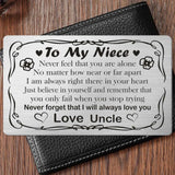 Family Stainless Steel Wallet Card Postcard - Christmas Gift