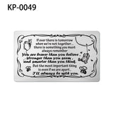 Family Stainless Steel Wallet Card Postcard - Christmas Gift