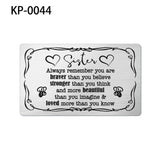 Family Stainless Steel Wallet Card Postcard - Christmas Gift