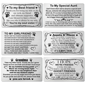 Family Stainless Steel Wallet Card Postcard - Christmas Gift