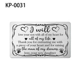 Family Stainless Steel Wallet Card Postcard - Christmas Gift