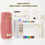 Standable Pencil Pouch Magnet Stand-Up Cosmetics Bags Stationery Case