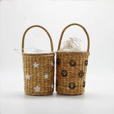 Star Drum Straw Bag Handbags Shoulder Bag Women Messenger Bags