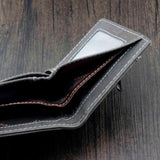Star Men Boys Casual Wallet with Zipper Anti-Thief Chain