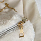 Fluffy Star Pendant Shoulder Bag Warm Crossbody Lady Handbag