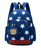 Star Print Kindergarten School Bags Lightweight Nylon Backpack for 1-3 Years Old