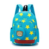 Star Print Kindergarten School Bags Lightweight Nylon Backpack for 1-3 Years Old