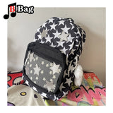 Star Pattern Backpack Large Capacity Sweet Schoolbag Hot Girls