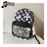 Star Pattern Backpack Large Capacity Sweet Schoolbag Hot Girls