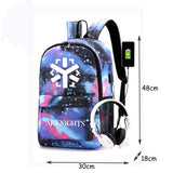 Arknights Backpack Anti-Theft Rucksack USB Charging Laptop Bag