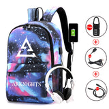 Arknights Backpack Anti-Theft Rucksack USB Charging Laptop Bag